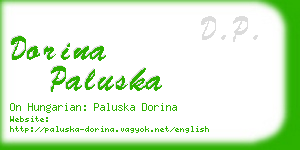 dorina paluska business card